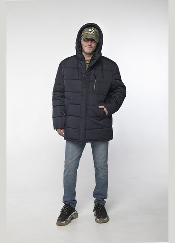 Темно-синий зимний Пуховик аляска MioRichi
