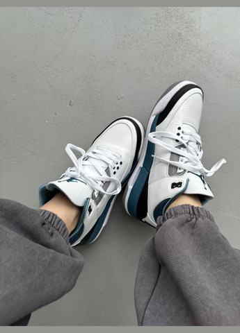 Білі Осінні кросівки чоловічі nike air jordan 3 white | найк аір джордан 3 білі No Brand