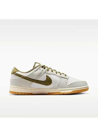 Цветные демисезонные кроссовки dunk low retro se light bone/pilgrim beige/olive ii7078-001 Nike