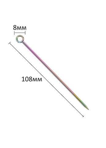 Шпажки из нержавеющей стали Око цвета радуги набор 10 шт многоразовые коктейльные шпажки для канапе REMY-DECOR (293245126)