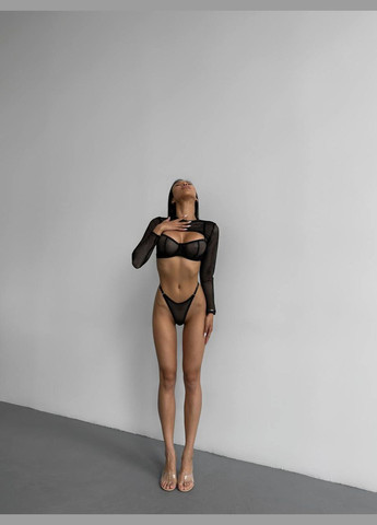 Чорний комплект жіночої білизни Simply sexy