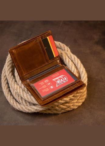 Кожаное портмоне мужское 20432 Коричневое Vintage (306882209)