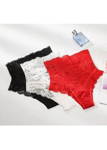 Роскошные женские кружевные трусики Retro hit, Стильная корсетная модель на шнуровке сзади No Brand трусики Retro hit чорні (360428810)