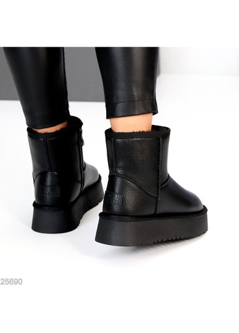 Угги Dorety зимние, натуральная кожа флотарий, черные, теплые No Brand (365548669)