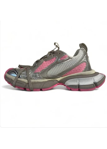 Цветные кроссовки 3xl pink/silver No Brand