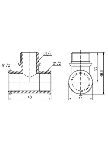 Трійник Forte 1/2" ВНВ SF36415 Thermo Alliance (400362975)