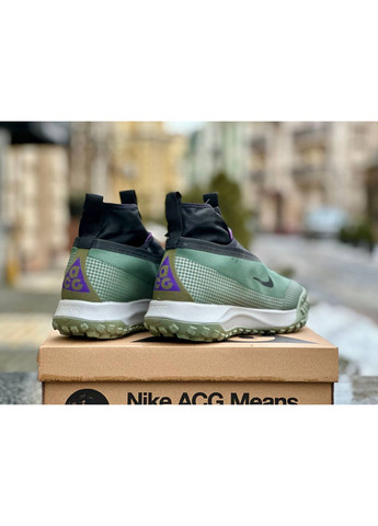 Сірі Осінні кросівки чоловічі nike acg mountain fly gore-tex green black найк асж маунс флай No Brand
