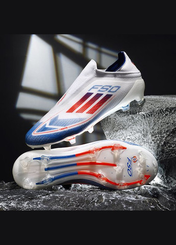 Белые футбольные бутсы No Brand без шнурков