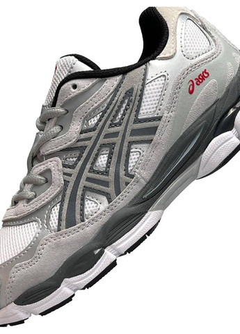 КРОССОВКИ ЖЕНСКИЕ ASICS GEL - NYC WHITE STEEL GRAY АСИКС ГЕЛЬ НЮК No Brand белые демисезоны (369389043)