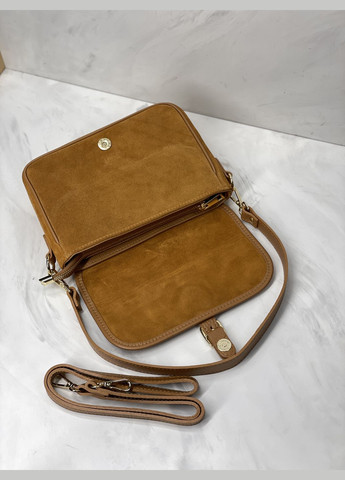 Сумка через плече Італія, натуральний замш і шкіра, класика з 2 ремінцями, кросбоді Firenze Кросбоді (341252002)