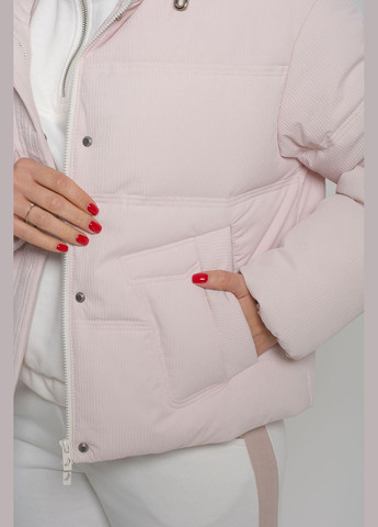 Рожева демісезонна куртка жіноча коротка raw-volna Vicco