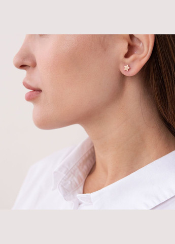 Золоті сережки-пусети Зірочки с06046 Oniks (264022335)