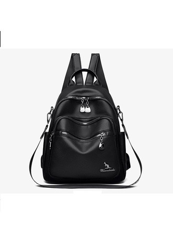 Женский черный рюкзак из натуральной кожи. КиП (366871553)