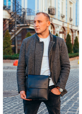 Мужская сумка через плечо кожаная черная SK A75-181 Tiding Bag (336551930)