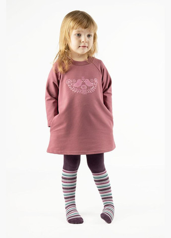 Лілова дитяче плаття для дівчинки пташечки на квітах з вишивкою Україна (322641022)