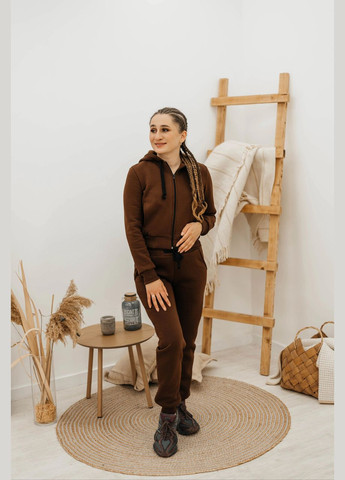 Теплый спортивный костюм с укороченной кофтой на флисе V.O.G. (314903319)