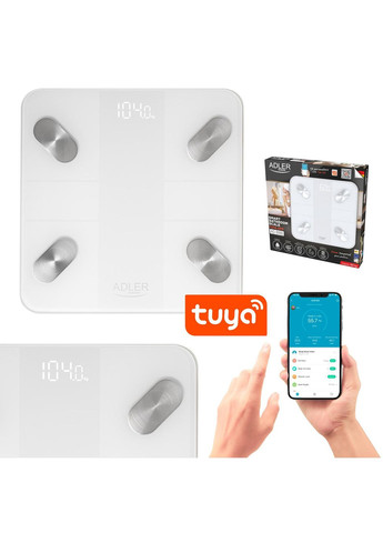 Весы напольные AD 8186 white Adler (347582554)