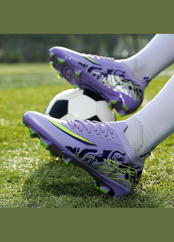 Фиолетовые футбольные бутсы No Brand без шнурков