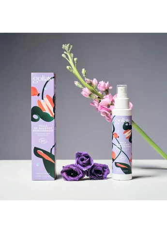 Масажна олія Goliate Huile De Massage Aphrodisiaque 100 мл, органічна, зігрівальний ефект No Brand (369636848)