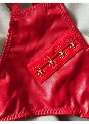 Красный комплект бюстгальтер push-up + трусики слипы 8188 красный Weiyesi