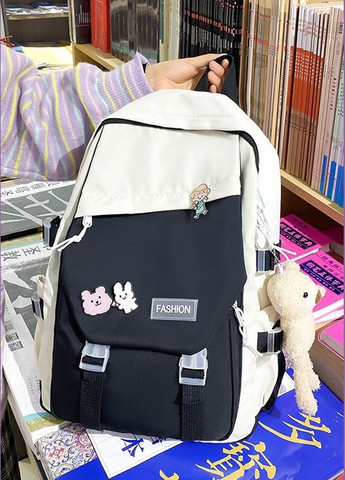 Рюкзак чоловічий жіночий дитячий шкільний портфель чорний No Brand (296008250)