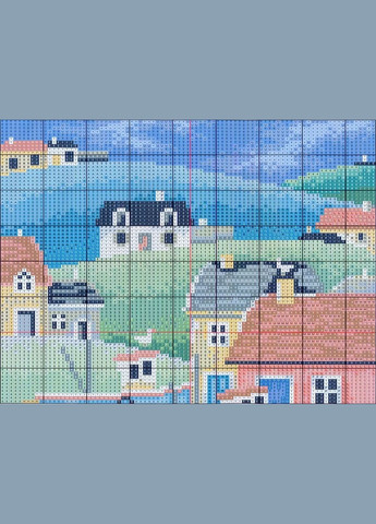 Набір для вишивання за нанесеною на канву схемою "Harbour 2". AIDA 14CT printed, 21*29 см Joy Sunday (313614271)