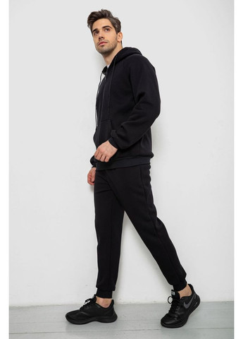 Спортивний костюм чоловічий з турецької тринитки на флісі, колір чорний, 238R166 Ager (358516641)