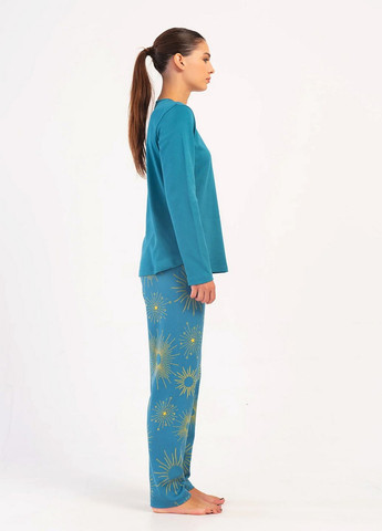 Бірюзова зимня піжама жіноча Vienetta