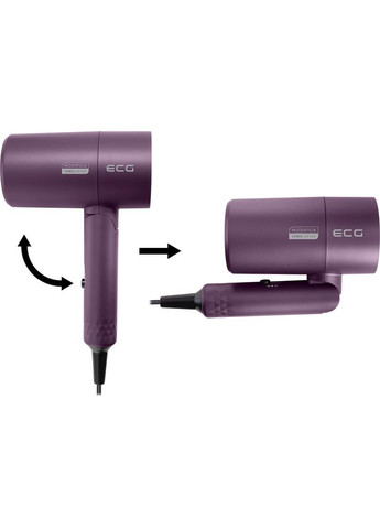 Фен Modifica Chiara 1600 Вт фіолетовий ECG (364789919)