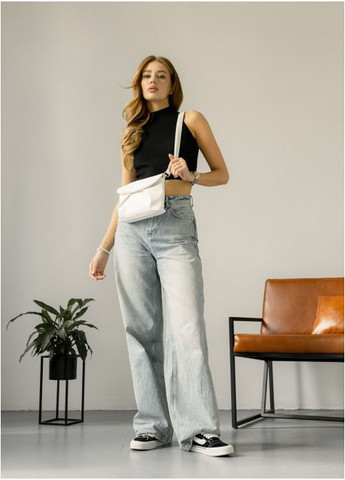 Жіноча сумка кросбоді з екошкіри Біла (1131023417) Sambag (360965516)