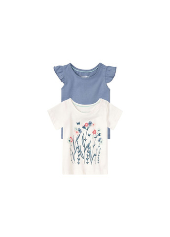 Комбінована демісезонна футболка набір 2 шт. для дівчинки 371045 062-68 см (2-6 міс.) різнобарвний Lupilu