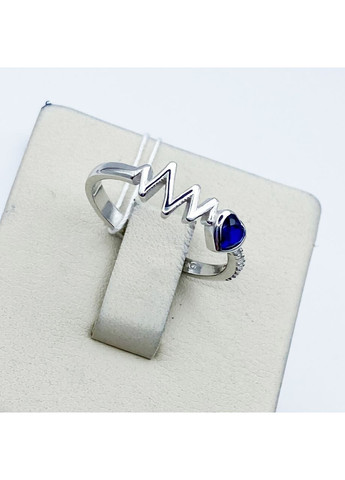 Каблучка срібна зі смарагдом альпінітом "Пульс" 17 1,78 г No Brand (370142515)