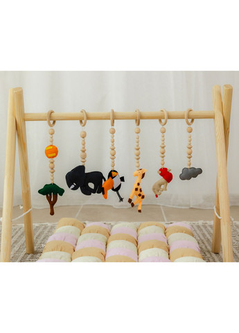 Мобіль підлоговий тренажер Монтессорі XRMASTER Сафарі з матрациком Лисенятко No Brand (350313833)