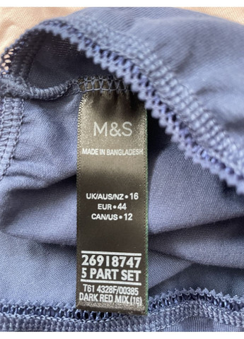 Бордовий демісезонний жіночі трусики mark&spenser l розмір.3 шт. Marks & Spencer