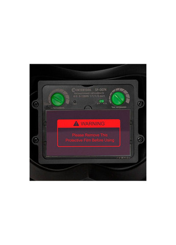 Маска сварочная автоматическая полипропилен с регулировкой затемнения DIN9-DIN13 110х90 мм Intertool (332204159)