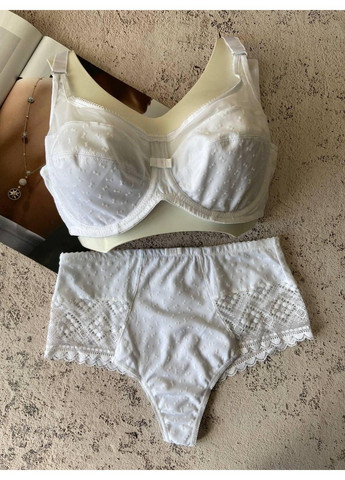 Белый женское нижнее белье комплект на чашку е белый Lanny Mode