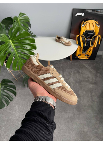 Коричневі Осінні кросівки чоловічі і жіночі adidas samba og cardboard | адідас самба ог коричневі No Brand