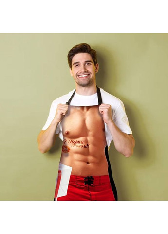 Фартук с дизайном Новогодний подарок Прикольный фартук с принтом размер 80×60 Україна ТД (369660289)