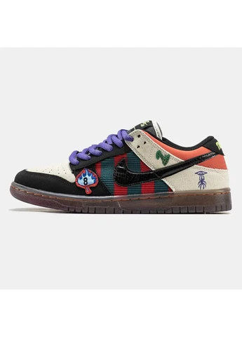 Цветные демисезонные кроссовки мужские nike sb dunk low x halloween custom найк сб данк No Brand