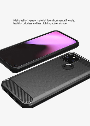 Противоударный чехол для Google Pixel 5 бампер под карбон Viseaon (322212172)