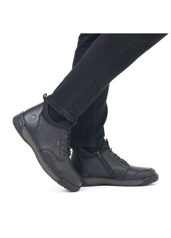 Черные зимние зимние повседневные ботинки Rieker