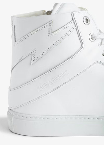 Білі чоловічі високі кеди high flash wfab1731h з натуральної шкіри розмір білі Zadig & Voltaire