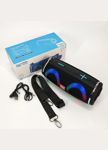 Портативная колонка TG642 с подсветкой RGB и ремешком, аккумуляторная колонка для музыки. Цвет: черный No Brand (359474609)