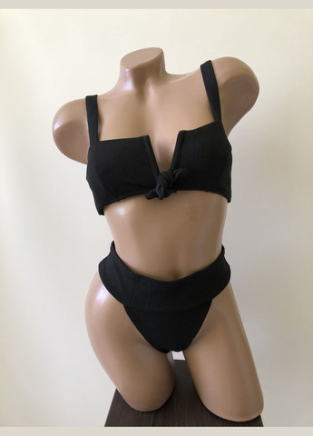 Черный демисезонный женский раздельный купальник (арт.6038) No Brand