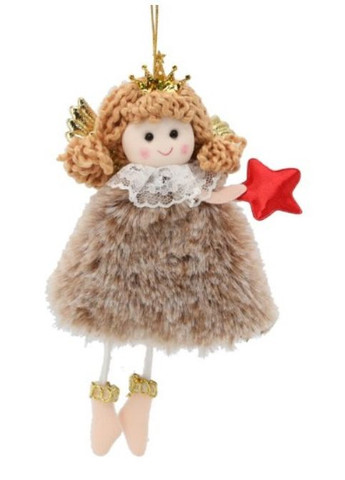 Прикраса-підвіска "Фея" хутро 8х16 см, коричнева Chomik (369765145)