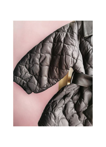 Черное демисезонное Пальто для девочки двубортное No Brand