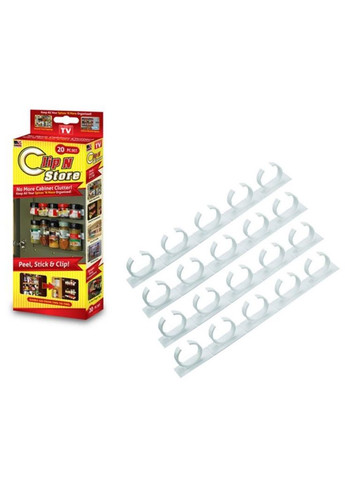Настенный кухонный органайзер для специй и соусов Clip N Store белый (2104618653) No Brand (352064002)