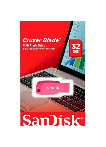 USB флэш-накопитель (SDCZ50C032G-B35PE) SanDisk 32GB Cruzer Blade Pink USB 2.0 (295929819)
