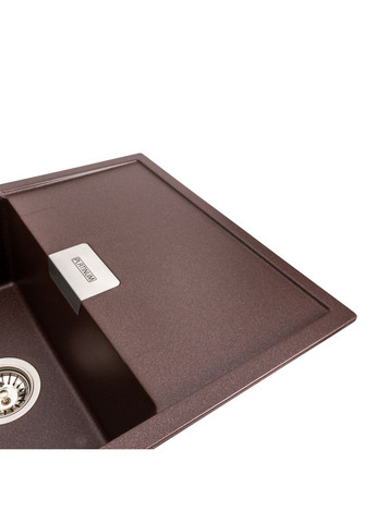 Гранітна мийка для кухні 8650 DIAMOND матова (мокко) Platinum (269793866)