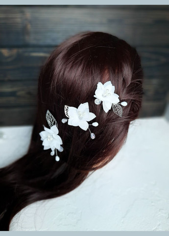3 шт Весільні шпильки в зачіску з квітами No Brand (331177216)